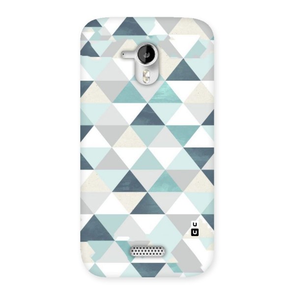 Green And Grey Pattern Back Case for Micromax Canvas HD A116