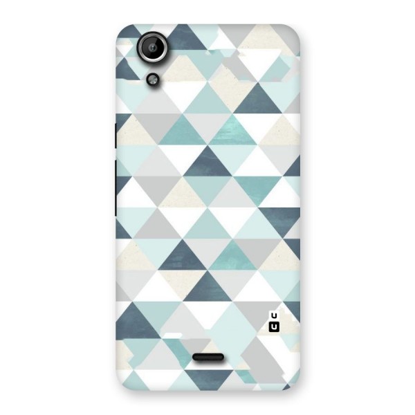 Green And Grey Pattern Back Case for Micromax Canvas Selfie Lens Q345
