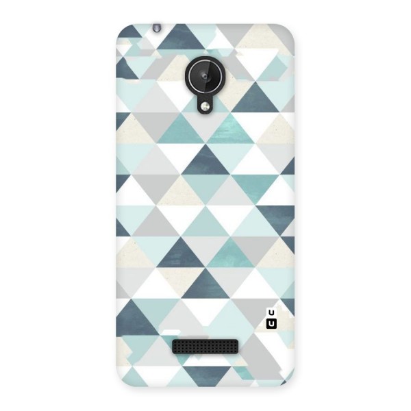 Green And Grey Pattern Back Case for Micromax Canvas Spark Q380