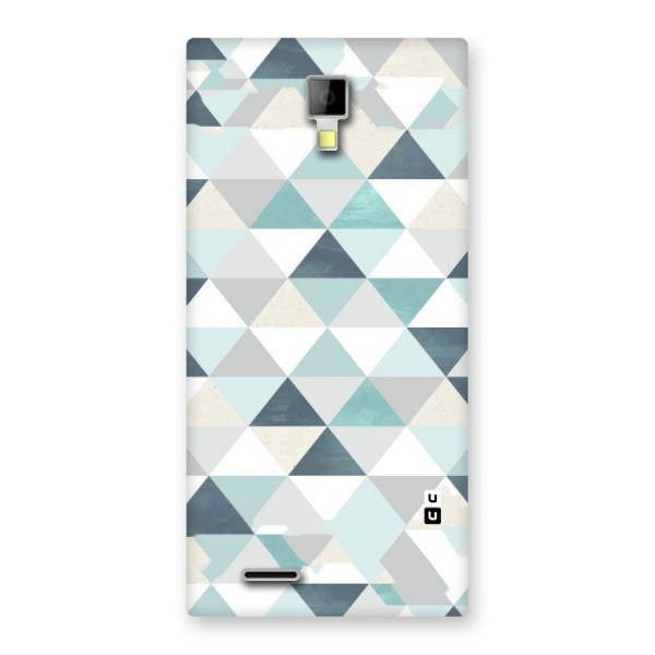 Green And Grey Pattern Back Case for Micromax Canvas Xpress A99