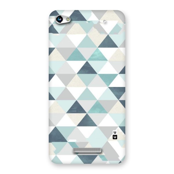 Green And Grey Pattern Back Case for Micromax Hue 2