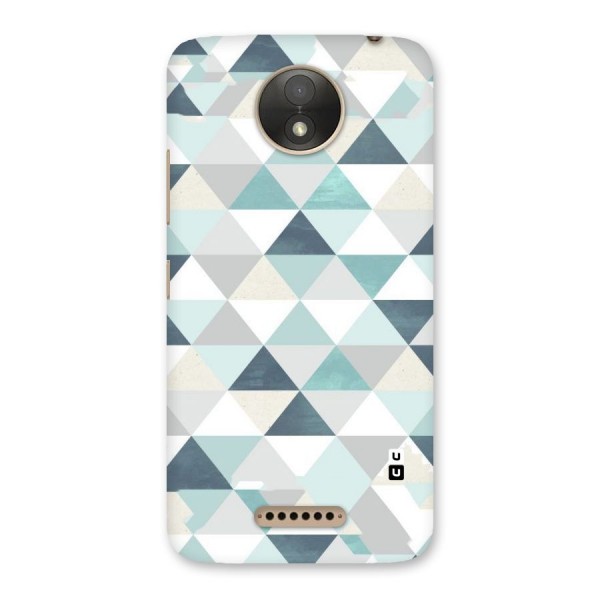 Green And Grey Pattern Back Case for Moto C Plus