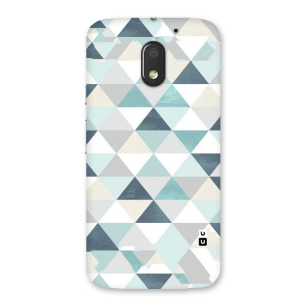 Green And Grey Pattern Back Case for Moto E3 Power