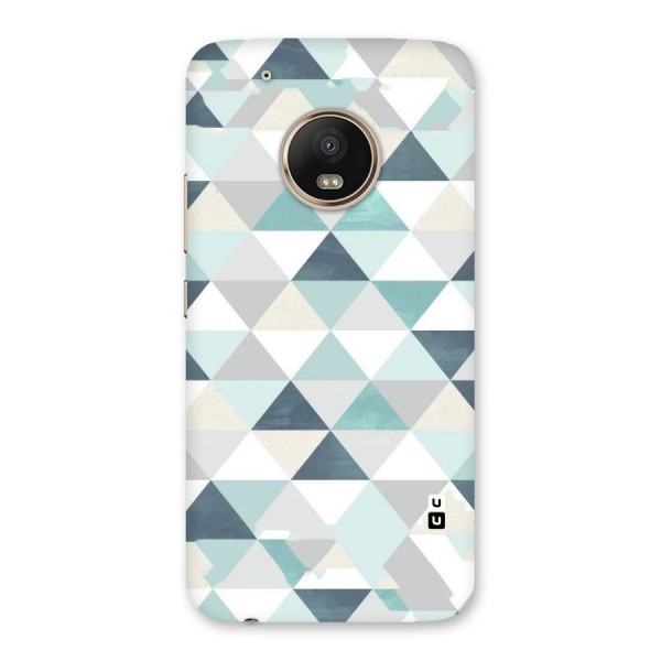 Green And Grey Pattern Back Case for Moto G5 Plus