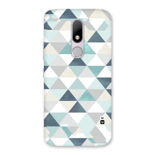 Green And Grey Pattern Back Case for Moto M