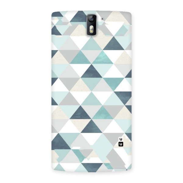 Green And Grey Pattern Back Case for One Plus One