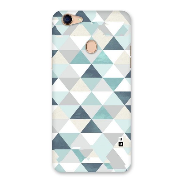 Green And Grey Pattern Back Case for Oppo F5
