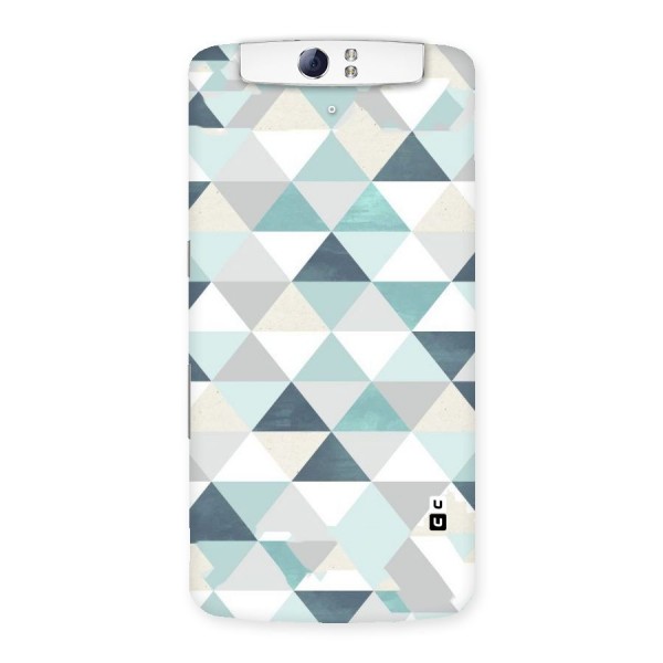Green And Grey Pattern Back Case for Oppo N1