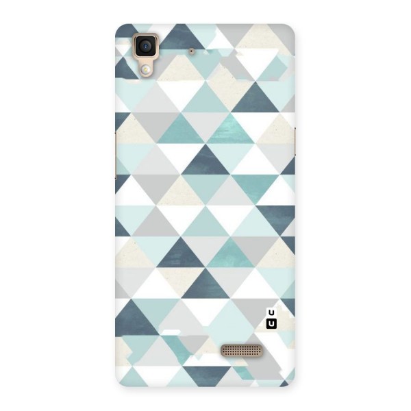 Green And Grey Pattern Back Case for Oppo R7
