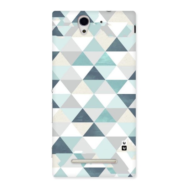 Green And Grey Pattern Back Case for Sony Xperia C3