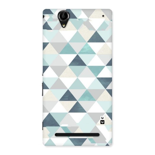 Green And Grey Pattern Back Case for Sony Xperia T2