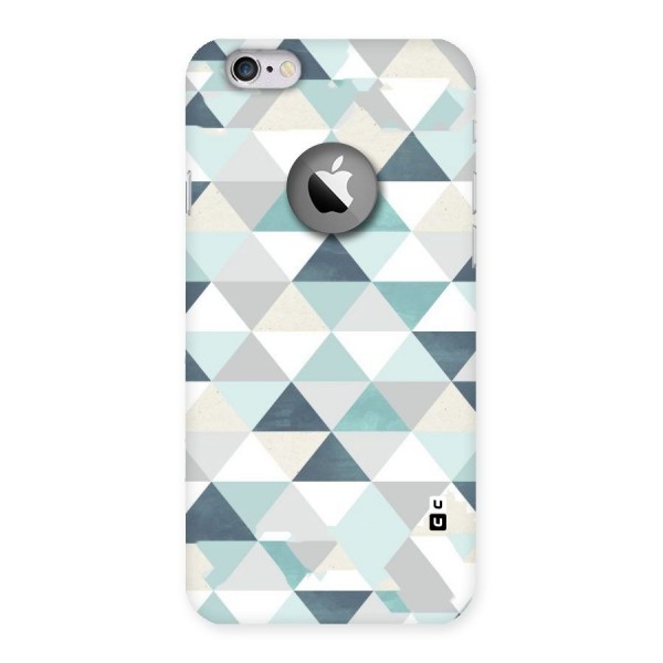 Green And Grey Pattern Back Case for iPhone 6 Logo Cut