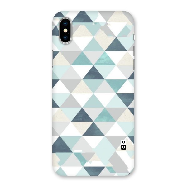 Green And Grey Pattern Back Case for iPhone X