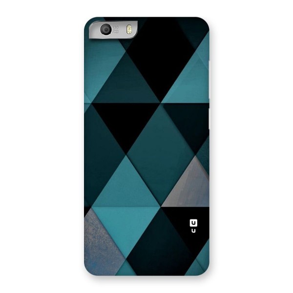 Green Black Shapes Back Case for Micromax Canvas Knight 2