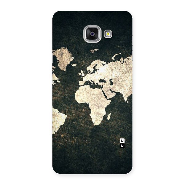 Green Gold Map Design Back Case for Galaxy A7 2016