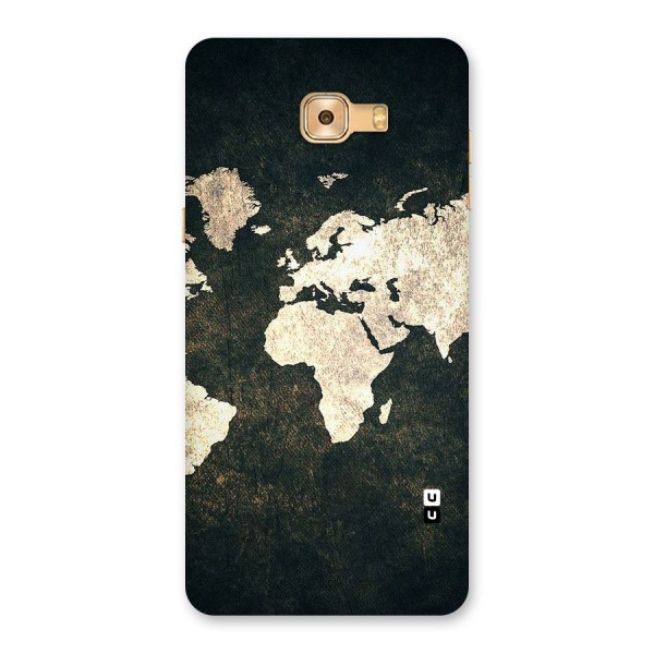 Green Gold Map Design Back Case for Galaxy C9 Pro
