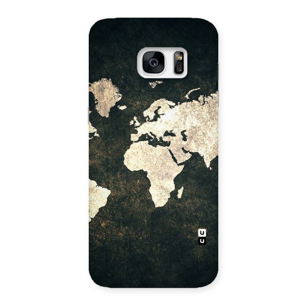 Green Gold Map Design Back Case for Galaxy S7 Edge