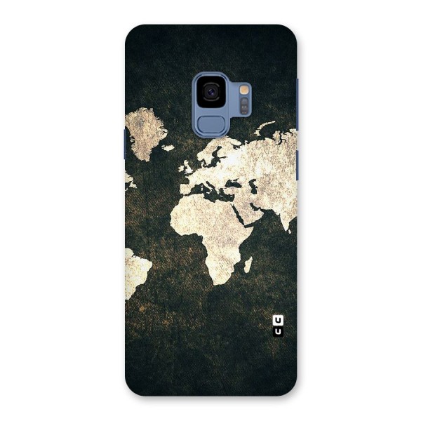 Green Gold Map Design Back Case for Galaxy S9