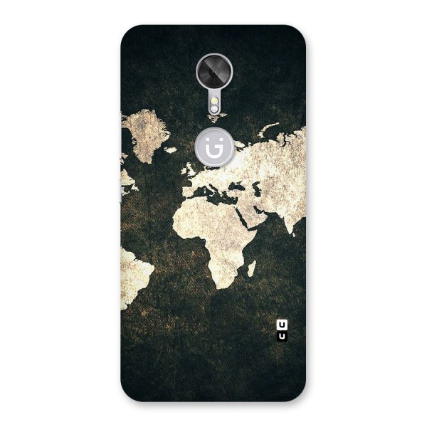 Green Gold Map Design Back Case for Gionee A1