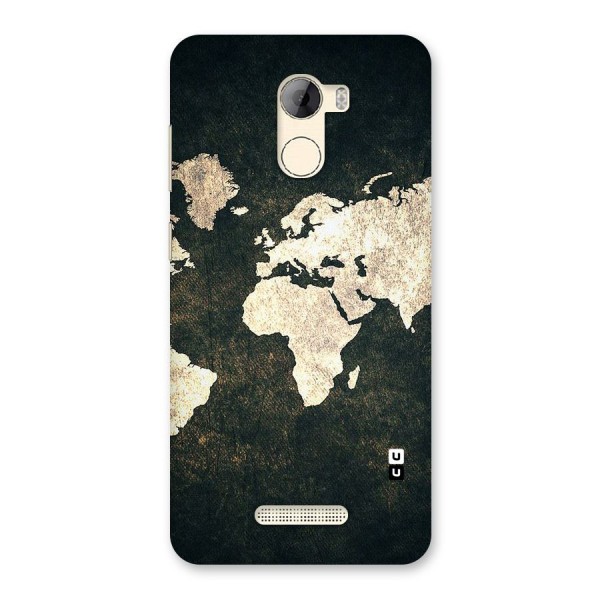 Green Gold Map Design Back Case for Gionee A1 LIte
