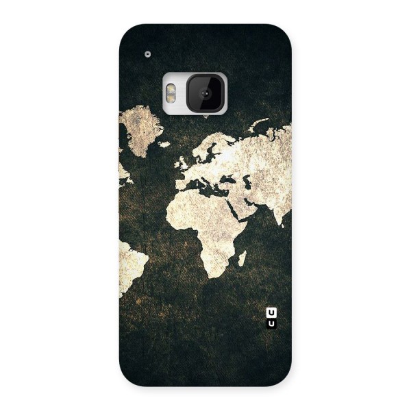 Green Gold Map Design Back Case for HTC One M9