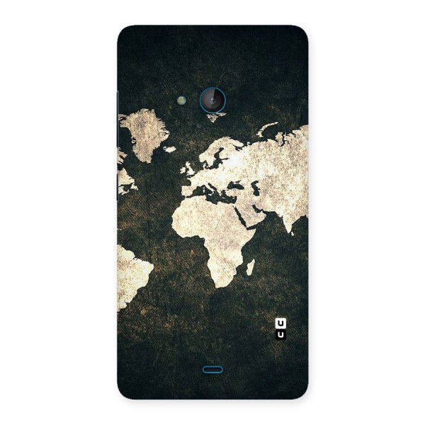 Green Gold Map Design Back Case for Lumia 540