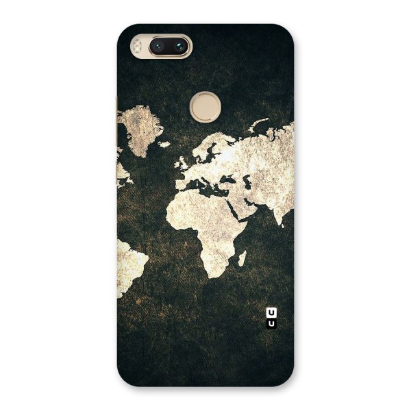 Green Gold Map Design Back Case for Mi A1