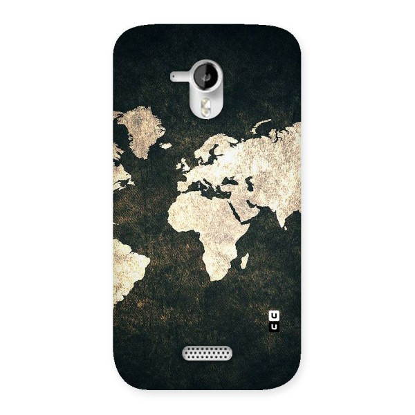 Green Gold Map Design Back Case for Micromax Canvas HD A116