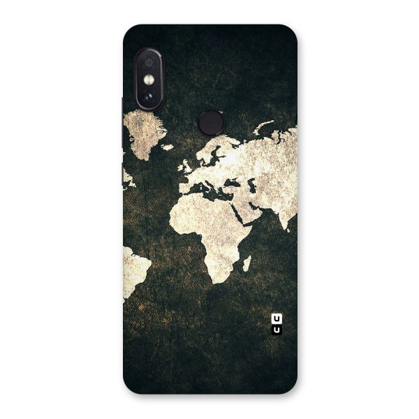 Green Gold Map Design Back Case for Redmi Note 5 Pro