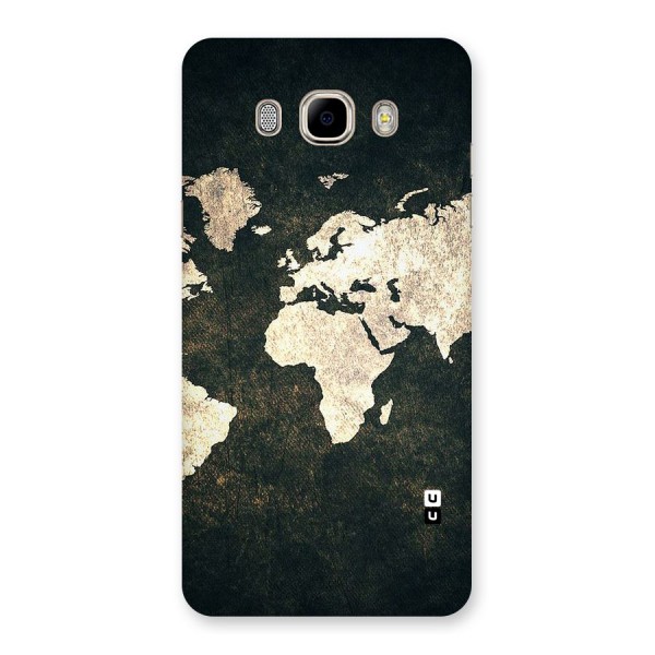Green Gold Map Design Back Case for Samsung Galaxy J7 2016