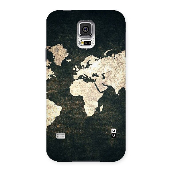 Green Gold Map Design Back Case for Samsung Galaxy S5