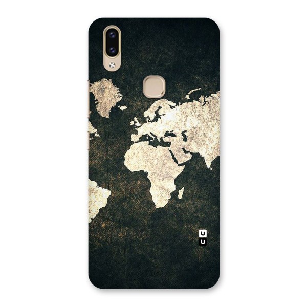 Green Gold Map Design Back Case for Vivo V9