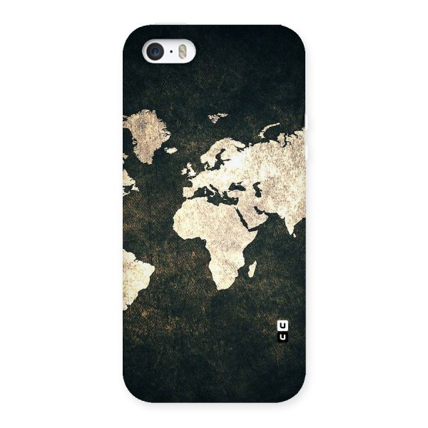 Green Gold Map Design Back Case for iPhone 5 5S