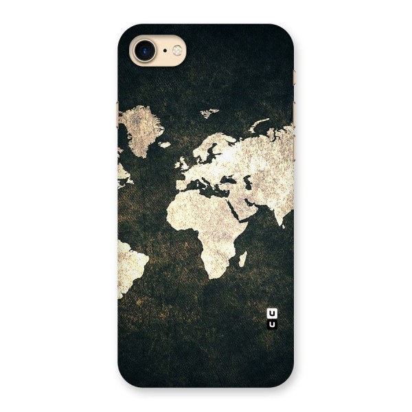 Green Gold Map Design Back Case for iPhone 7