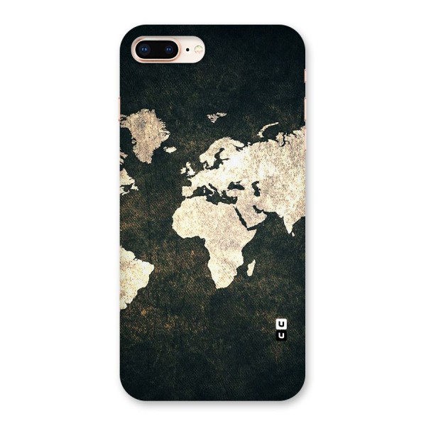 Green Gold Map Design Back Case for iPhone 8 Plus