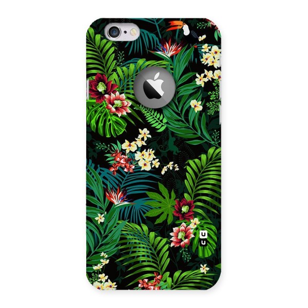 Green Leaf Design Back Case for iPhone 6 Logo Cut