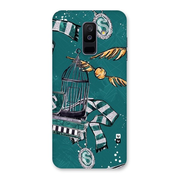 Green Scarf Back Case for Galaxy A6 Plus