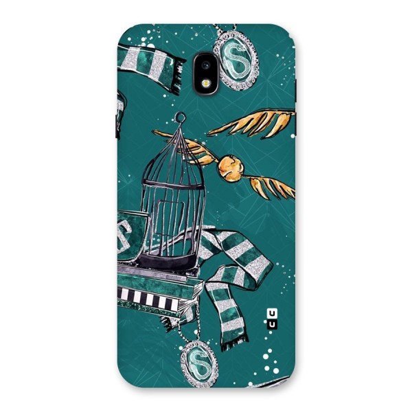Green Scarf Back Case for Galaxy J7 Pro