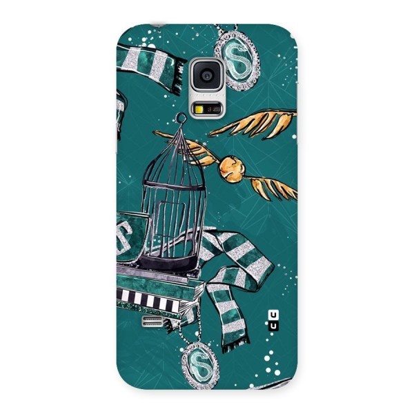 Green Scarf Back Case for Galaxy S5 Mini