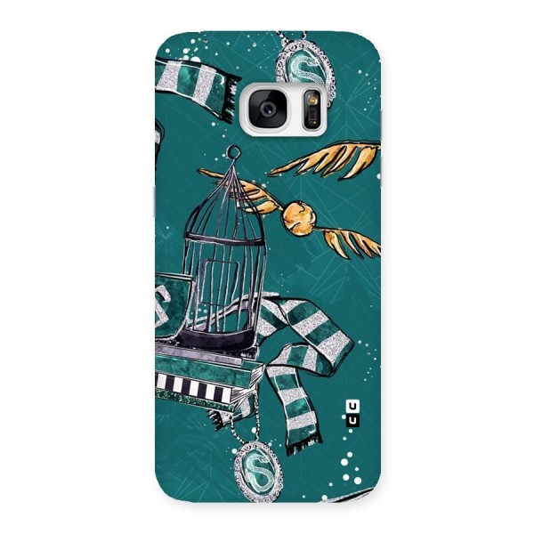Green Scarf Back Case for Galaxy S7 Edge
