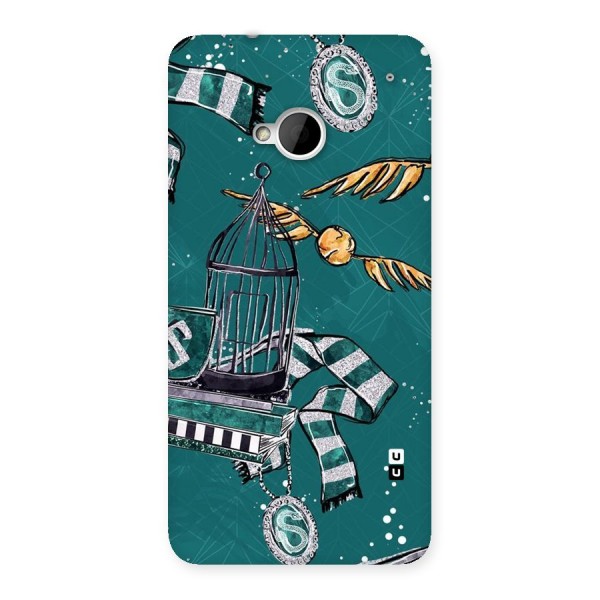 Green Scarf Back Case for HTC One M7