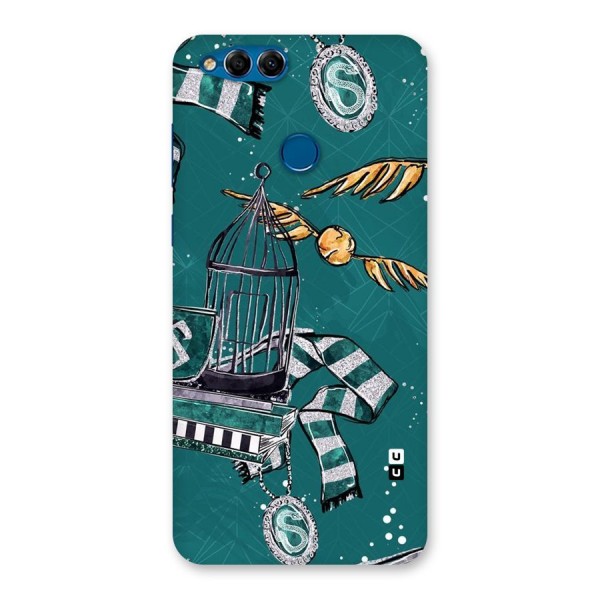 Green Scarf Back Case for Honor 7X