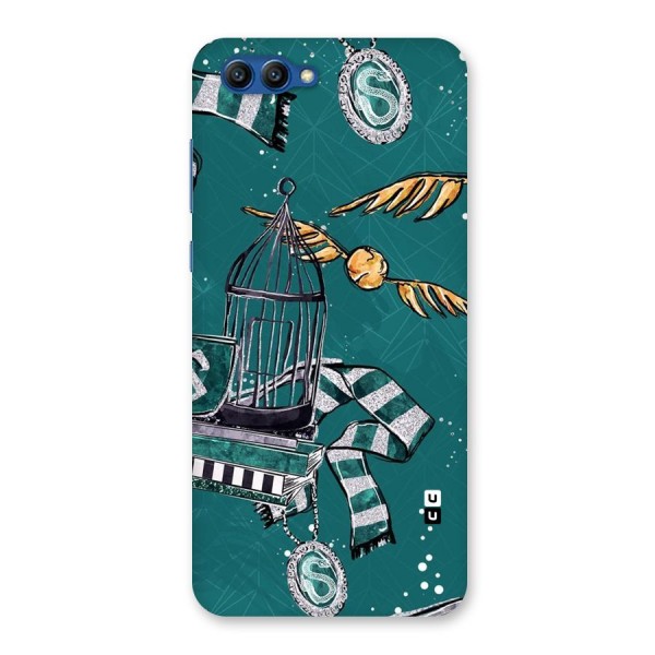 Green Scarf Back Case for Honor View 10