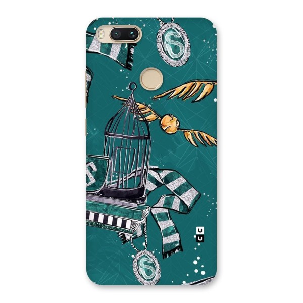 Green Scarf Back Case for Mi A1