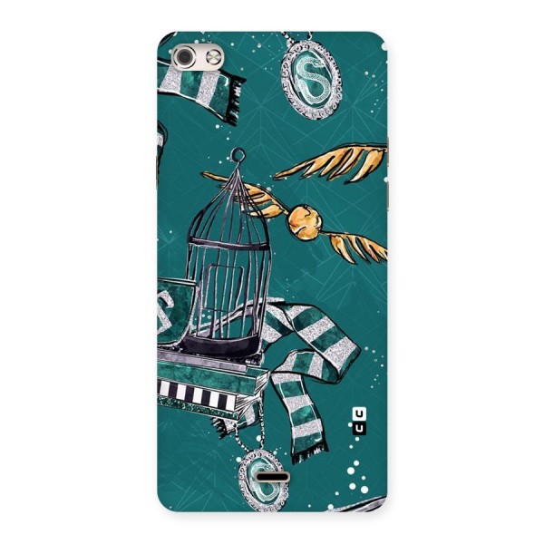 Green Scarf Back Case for Micromax Canvas Silver 5