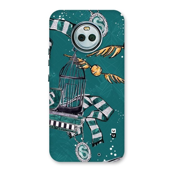 Green Scarf Back Case for Moto X4