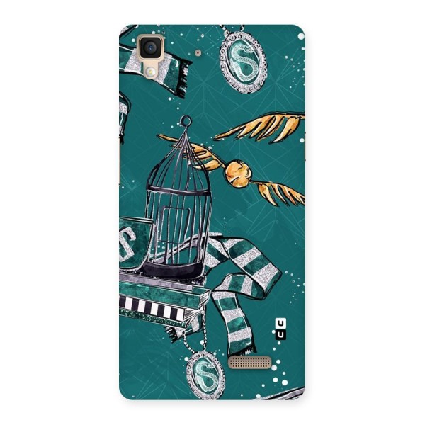Green Scarf Back Case for Oppo R7