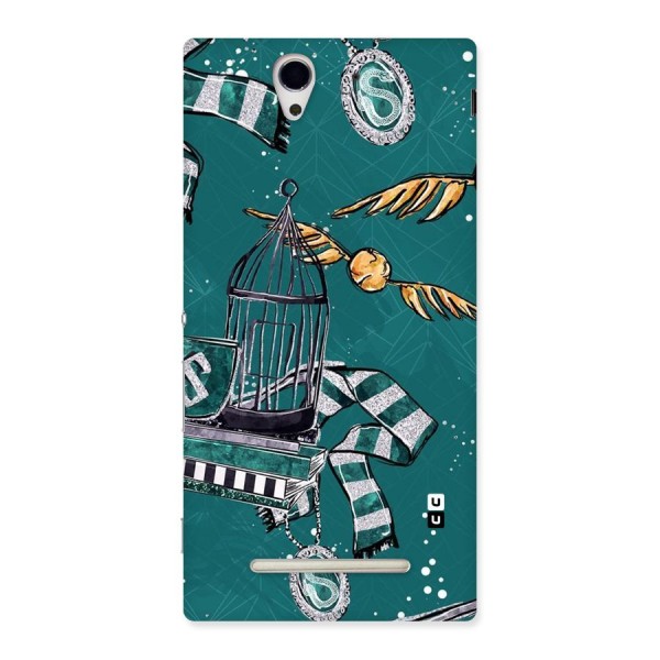 Green Scarf Back Case for Sony Xperia C3