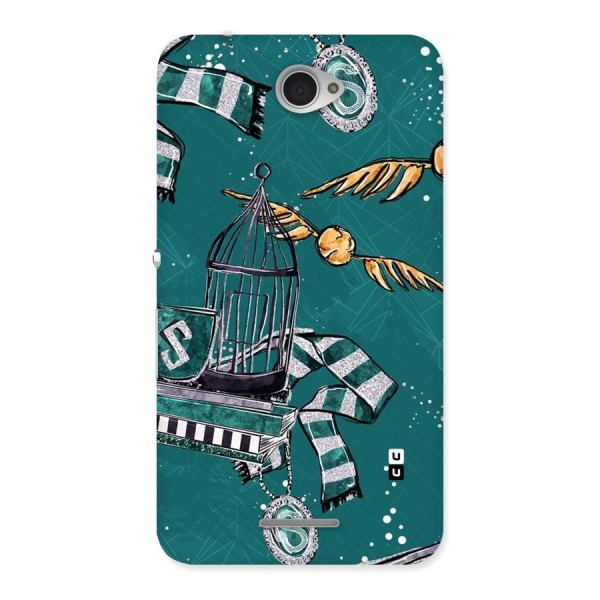 Green Scarf Back Case for Sony Xperia E4