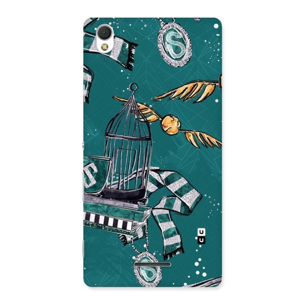 Green Scarf Back Case for Sony Xperia T3